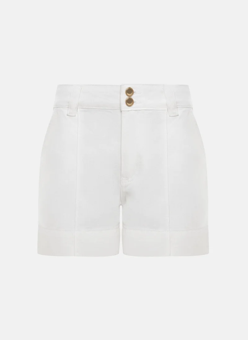 Lichi  Denim mini shorts with stitching for Women | Best Price UAE