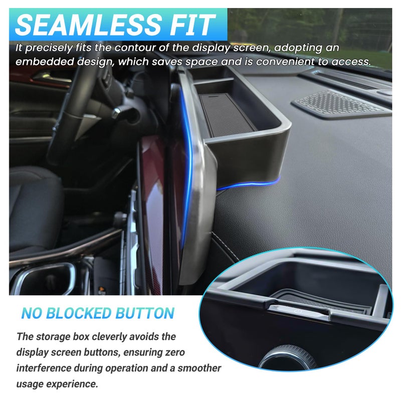 Sinminou Center Console Organizer Dashboard Tray Compatible with 2024-2026 Chevy Traverse Accessories, Dashboard Storage Box for Sunglasses (Not Compatible with 2024 Chevy Traverse Limited) - Image 5