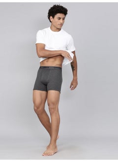 Levi's Levi's Men's Cotton Style #001 Classic Regular Fit Solid Boxer (Pack of 2) (#001-BOXER Brief-DK GMEL/Navy-P2_Dark Grey Melange, L)  - Image 2
