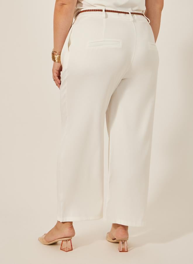 Styli Plus Size Mid Rise Straight Fit Pants  - Image 4