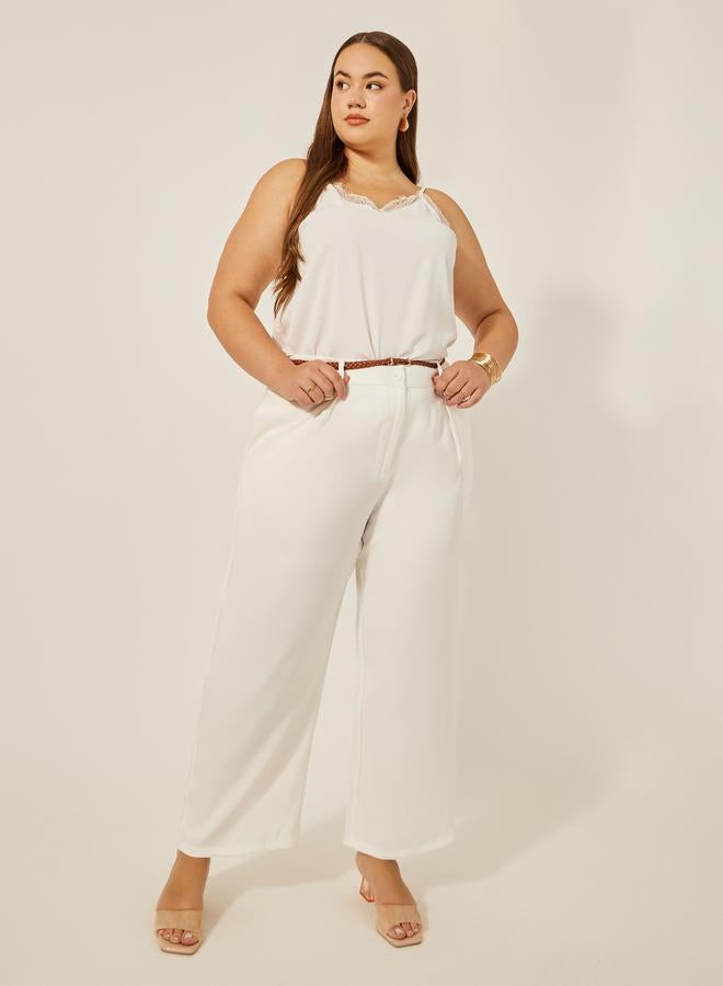 Styli Plus Size Mid Rise Straight Fit Pants  - Image 5
