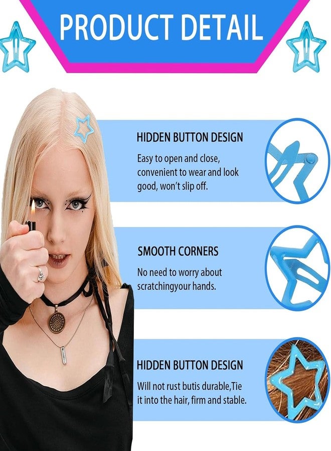 BdelrinQue 80PCS Star Hair Clip, Hair Clips for Kids Girls, Kids Hair Accessories for Girls, Tic Tac Clips for Women, Cute Star-Shaped Clips for Daily Use, Birthday Parties and School - Image 3