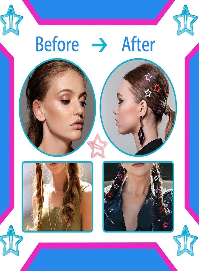 BdelrinQue 80PCS Star Hair Clip, Hair Clips for Kids Girls, Kids Hair Accessories for Girls, Tic Tac Clips for Women, Cute Star-Shaped Clips for Daily Use, Birthday Parties and School - Image 5