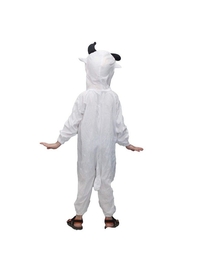 Kaku Fancy Dresses - Kaku Fancy Dresses Fleece Cow Farm Animal Costume For Kids - Black & White, 7-8 Years | Animal Fancy Dress For Boys & Girls - Image 1