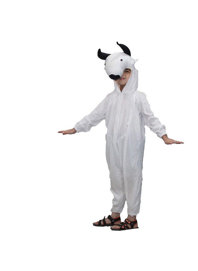 Kaku Fancy Dresses - Kaku Fancy Dresses Fleece Cow Farm Animal Costume For Kids - Black & White, 7-8 Years | Animal Fancy Dress For Boys & Girls - Image 1