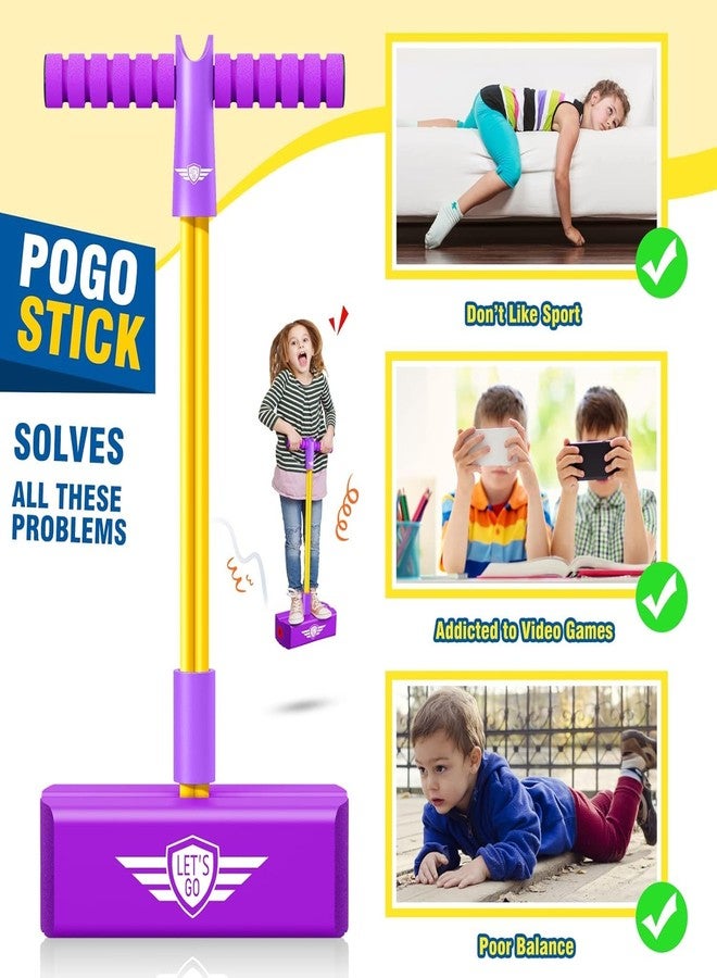 GOXIN Kids Crazy Pogo Jumper, Fun and Safe Pogo Stick for Toddlers, Durable Foam Bungee Jumping Stick with Squeaky Sounds, Improves Balance, Bouncing Toy for Ages 10 and Up, Holds up to 50Kg - Image 3