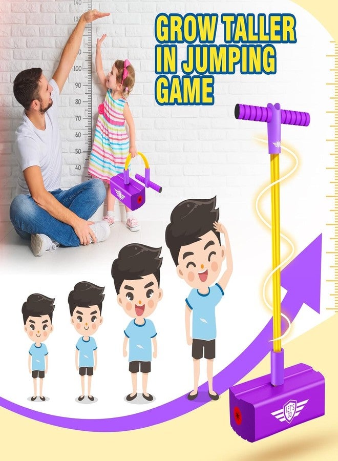 GOXIN Kids Crazy Pogo Jumper, Fun and Safe Pogo Stick for Toddlers, Durable Foam Bungee Jumping Stick with Squeaky Sounds, Improves Balance, Bouncing Toy for Ages 10 and Up, Holds up to 50Kg - Image 4