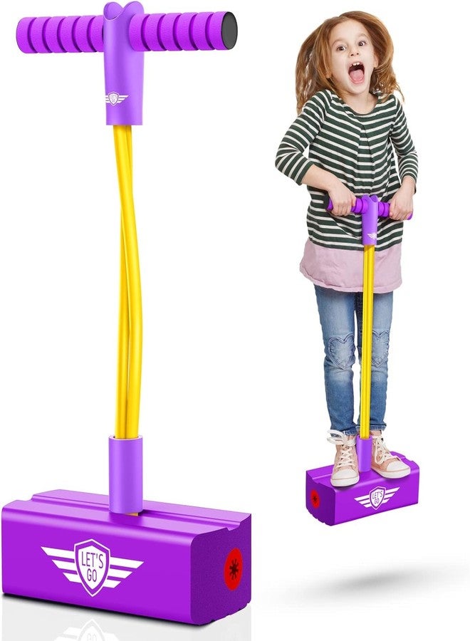 GOXIN Kids Crazy Pogo Jumper, Fun and Safe Pogo Stick for Toddlers, Durable Foam Bungee Jumping Stick with Squeaky Sounds, Improves Balance, Bouncing Toy for Ages 10 and Up, Holds up to 50Kg - Image 1