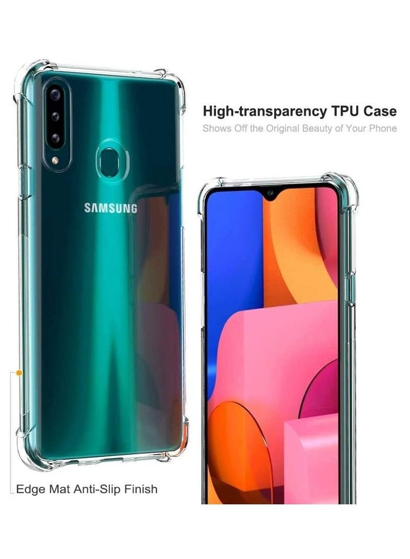 إيف تغطية حالة Samsung Galaxy A20s الواقية من الصدمات الواقية من الحالات الشفافة الناعمة (واضحة) - Image 2