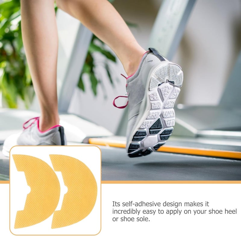 5 Pairs Self-Adhesive Shoe Repair Heel Pads Rubber Anti-Slip Sole Protectors Sturdy Heel Repair Kit for Basketball Shoes and Boots Size 44-45 - Image 3