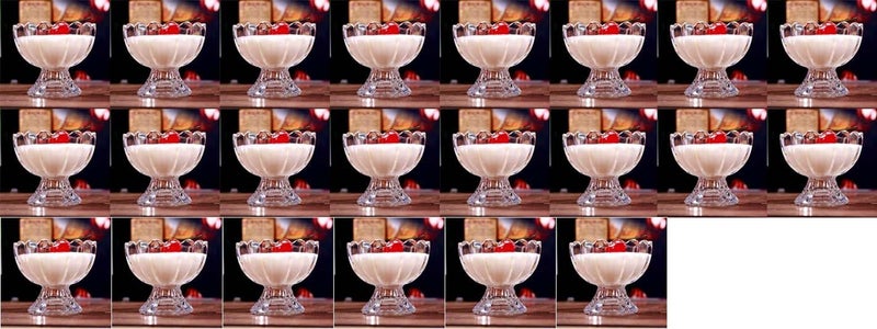 AFAST Stylish Ice Cream Bowl for Ice Cream, Dessert and Pudding, Clear, 100 Ml, 9.5 X 9.5 X 8, Pack of 22 - Image 1