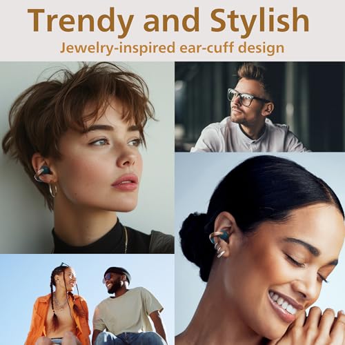 JVC Nearphones Open Ear True Wireless Headphones - Open Ear Earbuds - Bluetooth 5.3-24H Playback - IPX4 Water Resistant - Built-in Mic - Awareness & Comfort - Ear Clip Earbuds - HANP1T - Image 3