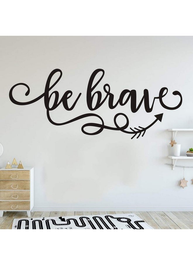 جوروكسين ملصق جداري Be Brave بتصميم سهم فني للمنزل اقتباس من الفينيل ملصق لغرفة الأطفال ديكور المنزل ديكور الحضانة Ymx41 (أسود 57 × 23 سم)  - Image 4