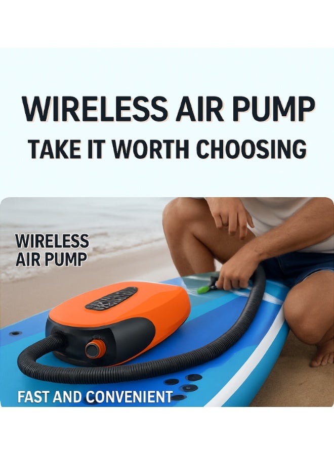 Wireless & Car-Powered Electric Air Pump for SUP, Kayak & Camping, 12000mAh Battery, Fast Inflator/Deflator with Storage Bag - Image 4