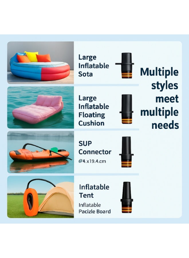 Wireless & Car-Powered Electric Air Pump for SUP, Kayak & Camping, 12000mAh Battery, Fast Inflator/Deflator with Storage Bag - Image 3