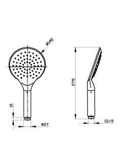 SarrDesign Twist Shower Head -White  - Image 2