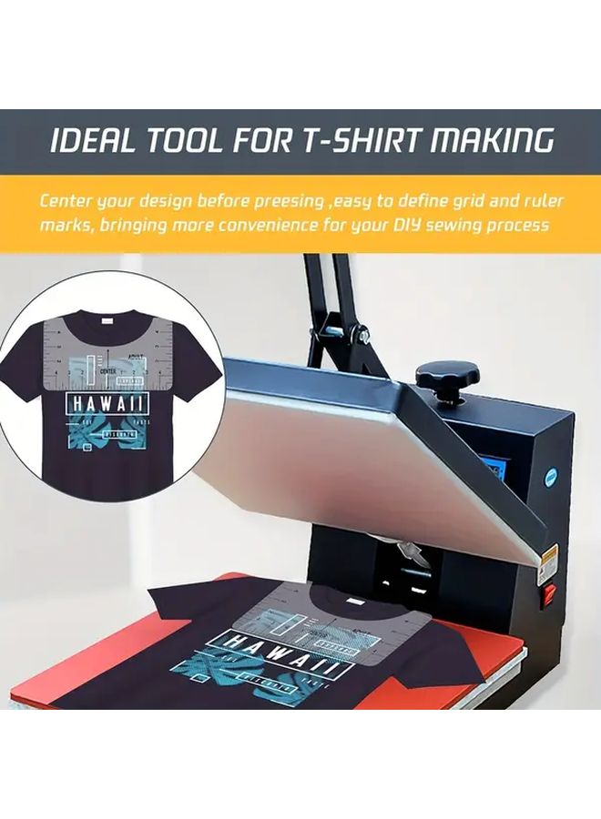 5pcs Transparent T Shirt Alignment Tool For Heat Press Vinyl HTV - Image 4