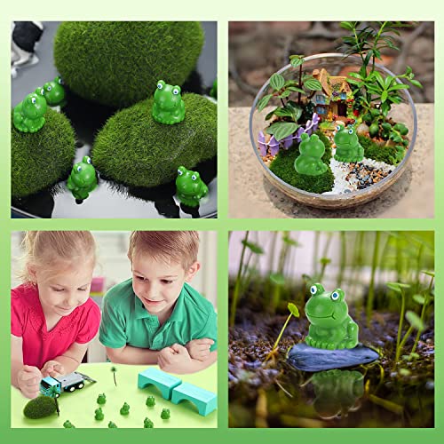 EKisemio 50 Pcs Mini Frog Garden Decor | Green Frog Figurines | Miniature Home Décor | Tiny Plastic Frogs | Fairy Garden Decor - Image 4