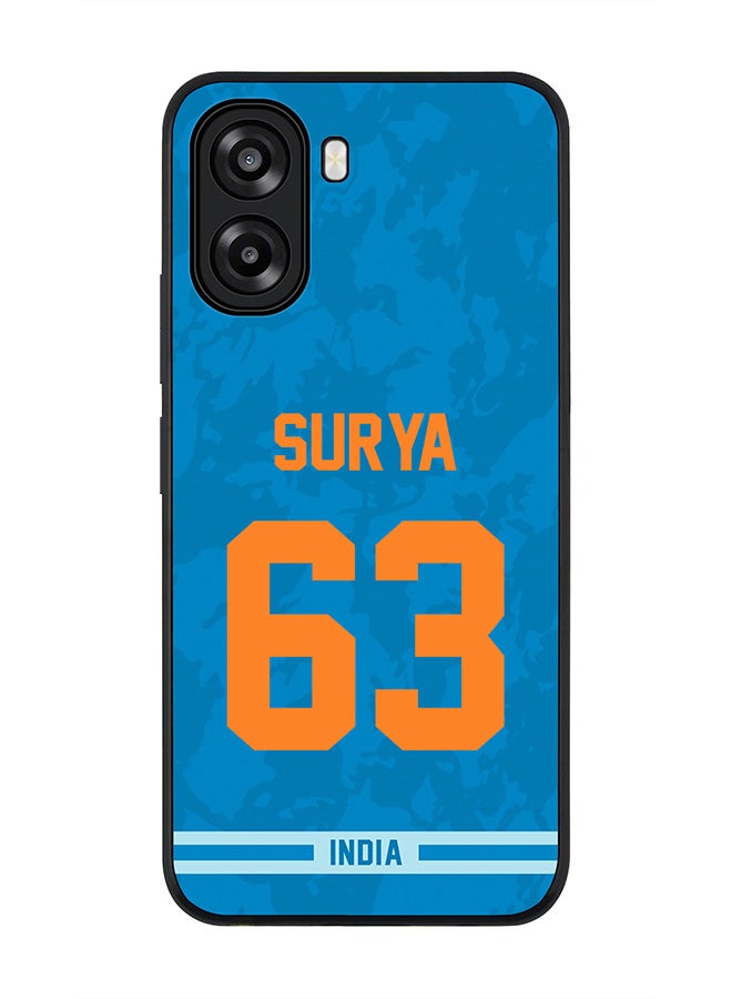 Stylizedd For Oppo A6x 5G / A6x 4G Case,Slim fit Camera Protection, Shockproof Thin Phone cover  - India Suryakumar Yadav, Jersey No 63 - Image 1