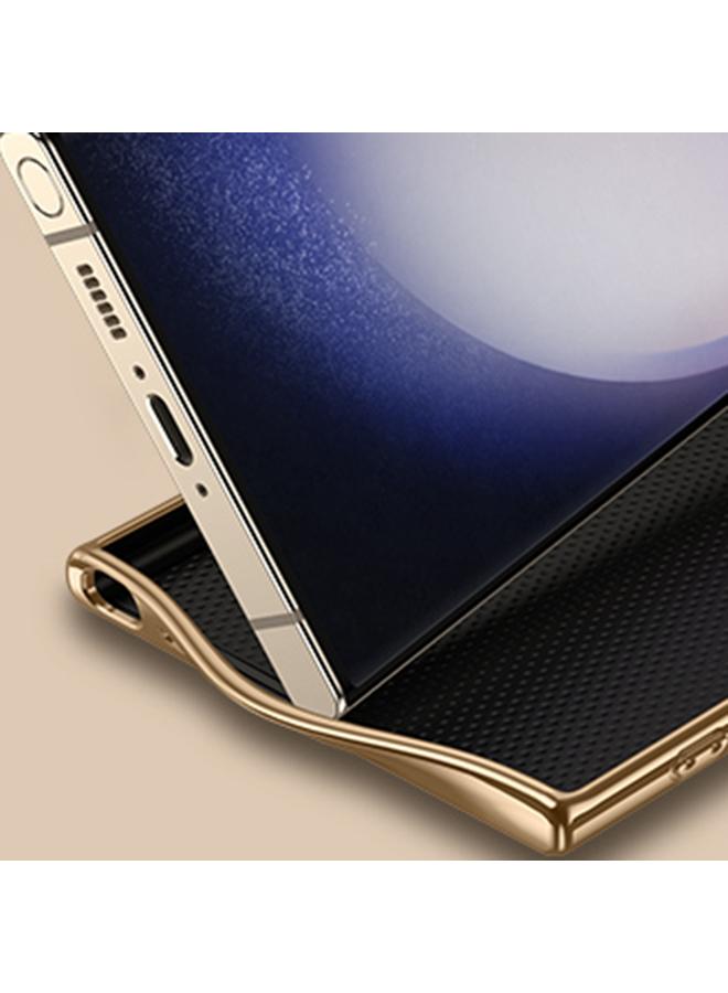 S-TOP Case For Samsung Galaxy S22 5G Litchi Texture Genuine Leather Phone Case - Image 3