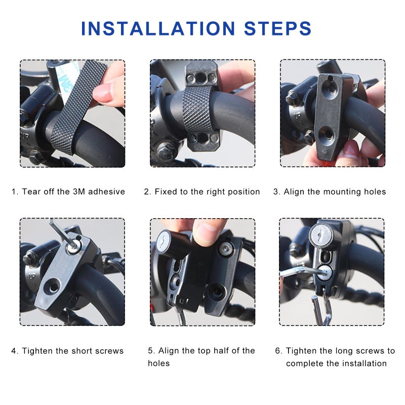KVAEY Motorcycle Helmet Lock, Aluminum Alloy Anti Theft Helmet Security Locks, Universal Tamper-Proof Helmet Locks for Motorbike Scooter Bike, Motorcycle Accessories (1PCS) - Image 5
