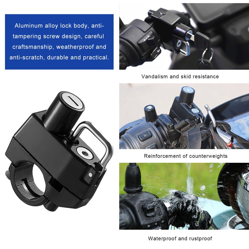 KVAEY Motorcycle Helmet Lock, Aluminum Alloy Anti Theft Helmet Security Locks, Universal Tamper-Proof Helmet Locks for Motorbike Scooter Bike, Motorcycle Accessories (1PCS) - Image 4