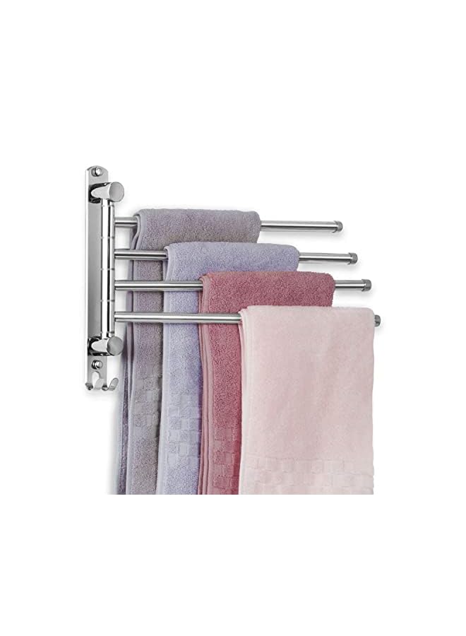 vesus Bathroom Towel Rack Towel Rack Wall Mount, SUS304 Stainless Steel Towel Bar, 4 Arms Space Saving Towel Rack, Bathroom, Kitchen Towel Rack - Image 2