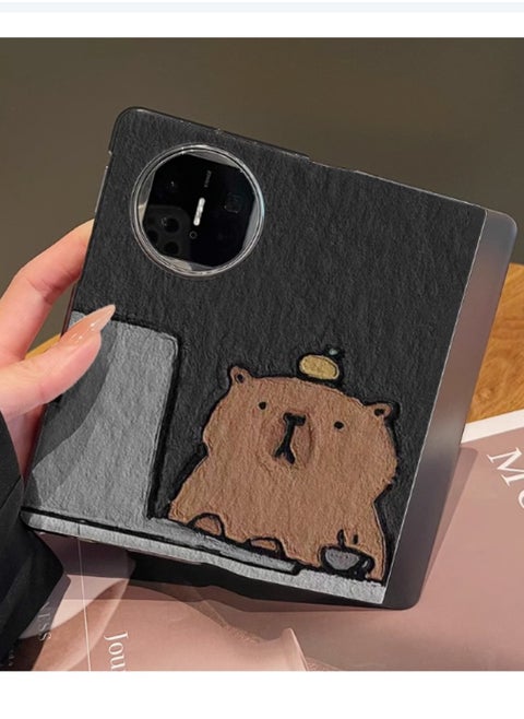 Huawei Matex5 Phone Case New Capybara Work Capybara All Inclusive Flip Leather Case