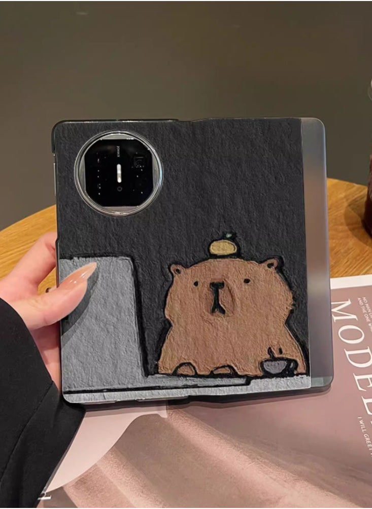 Huawei Matex5 Phone Case New Capybara Work Capybara All Inclusive Flip Leather Case