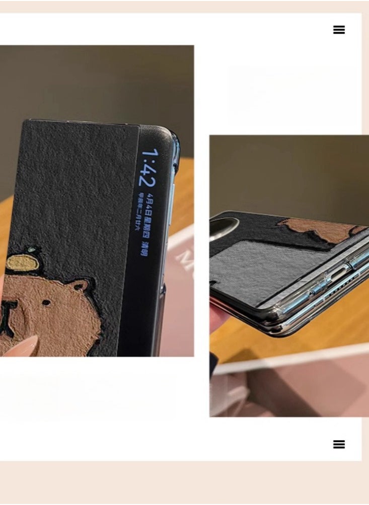 Huawei Matex5 Phone Case New Capybara Work Capybara All Inclusive Flip Leather Case