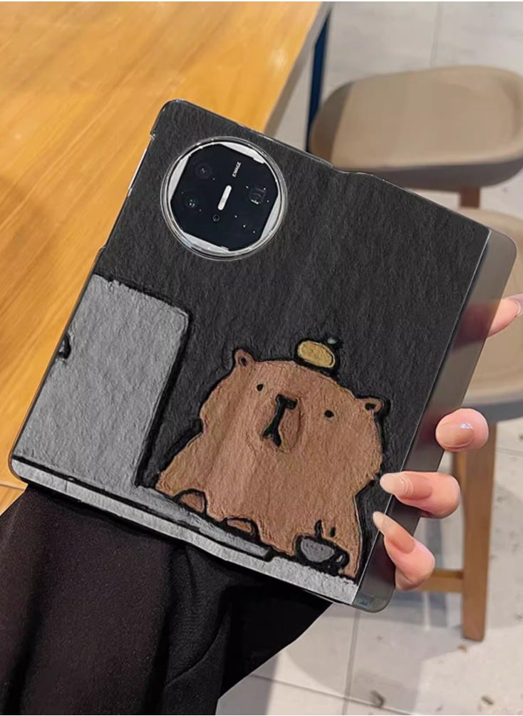 Huawei Matex5 Phone Case New Capybara Work Capybara All Inclusive Flip Leather Case