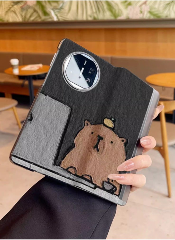 Huawei Matex5 Phone Case New Capybara Work Capybara All Inclusive Flip Leather Case