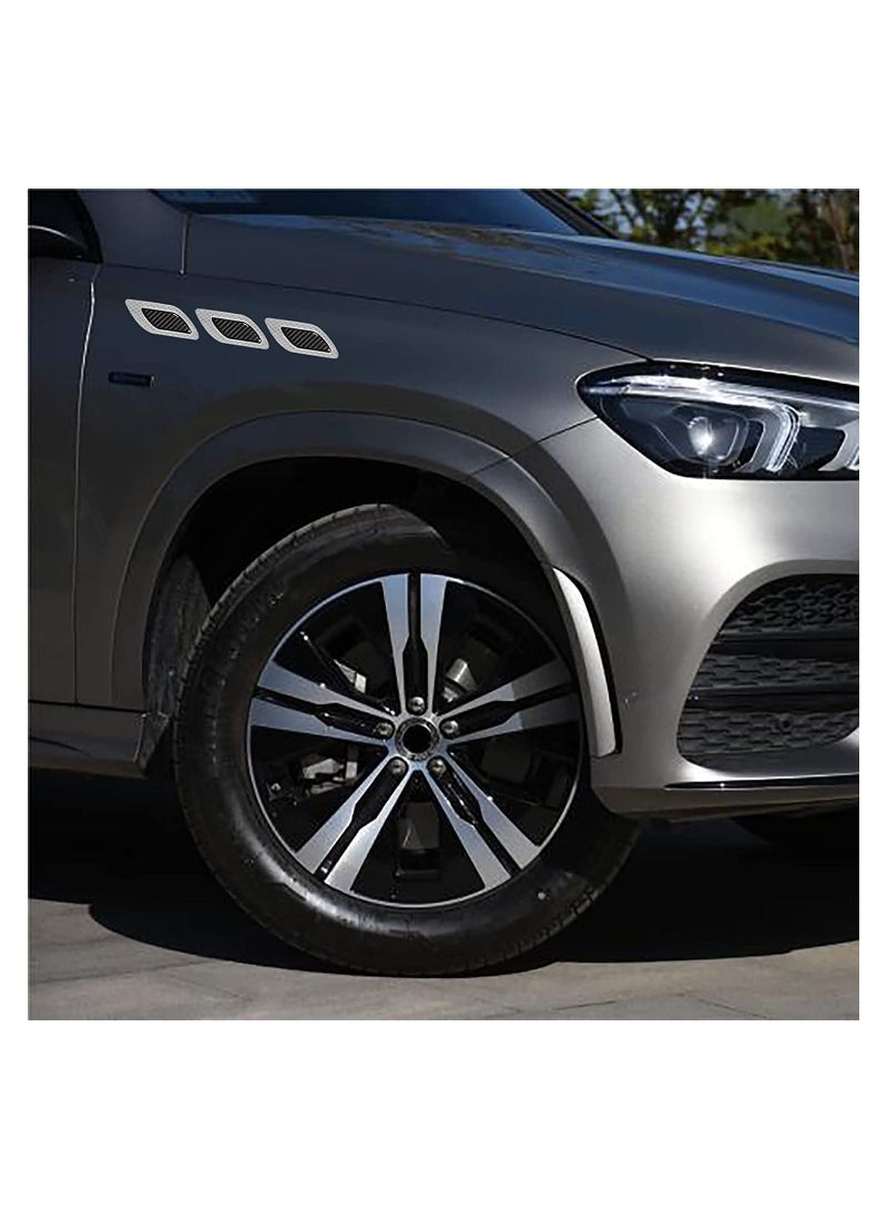 SYOSI 6pcs Car Warning Safety Reflective Stickers DIY Body Stickers Decorative Reflective Bumper Stickers, Car Crash Strips, Fender Reflective Stickers White - Image 5