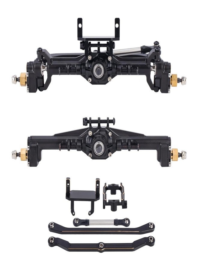 AMK 216.4g Brass TRX4M Axle, Extended 20mm TRX4M Portal Axle, TRX4M Brass Axle with Two Servo Mount Options, for 1/18 RC CrawlerCar TRX4M Axle Upgrade Parts - Image 1