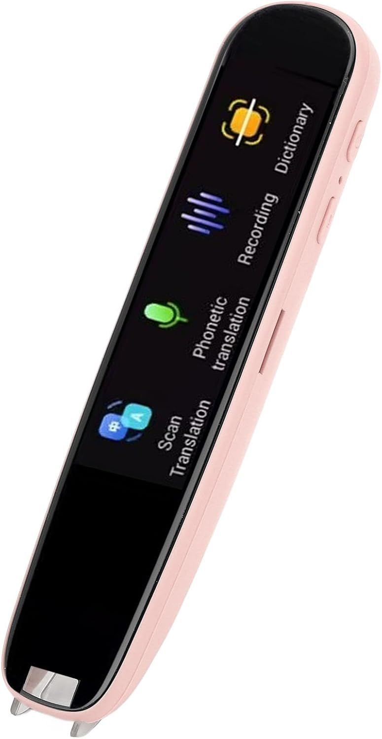 Pink Scan Reader Pen 112 Language Translator Text to Speech Scan to PC Offline Smart Translator Pen for Students Dyslexia - Image 1