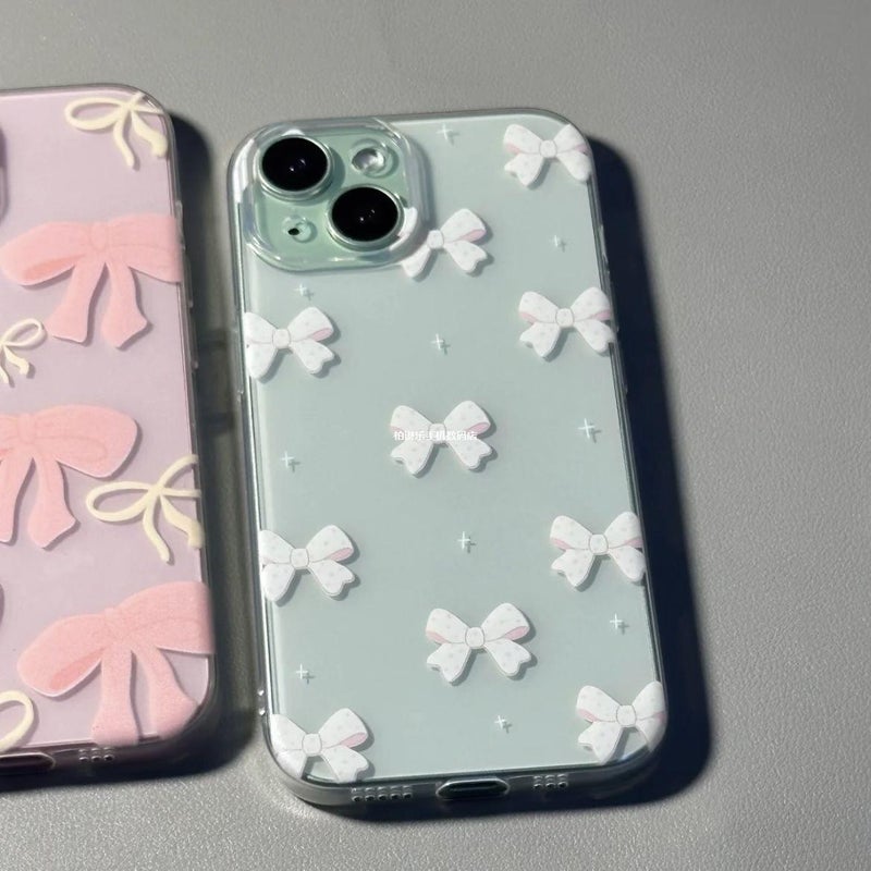 Small Fresh Bow Suitable for Apple 16Promax Fine Hole Soft Shell 13 14 15 Cartoon Style 16Pro 11 - Image 5