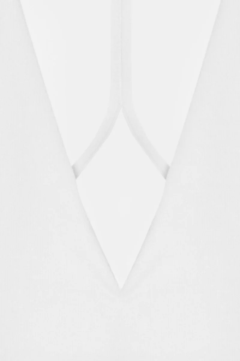 Dilvin White DILVIN Slim Fit Cut-Out Halter Bodysuit for Women | Best Price UAE