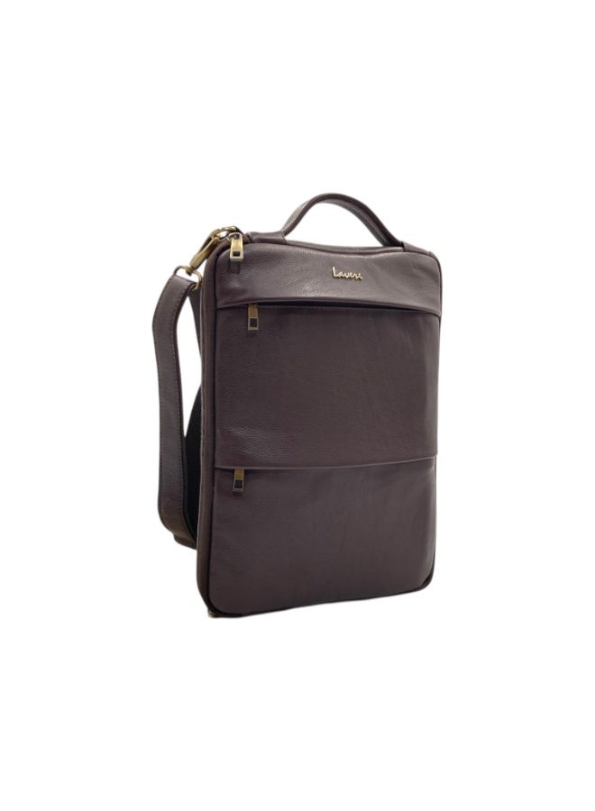 LAVERI LEATHER LAVERI Laptop Bag for Men - Leather Messenger Bag for Office - Fits up to 15 Inch Laptop - Shoulder Bag with Multiple Compartments - Executive Leather Bag for Work/Travel/Casual - 2846 - Image 1