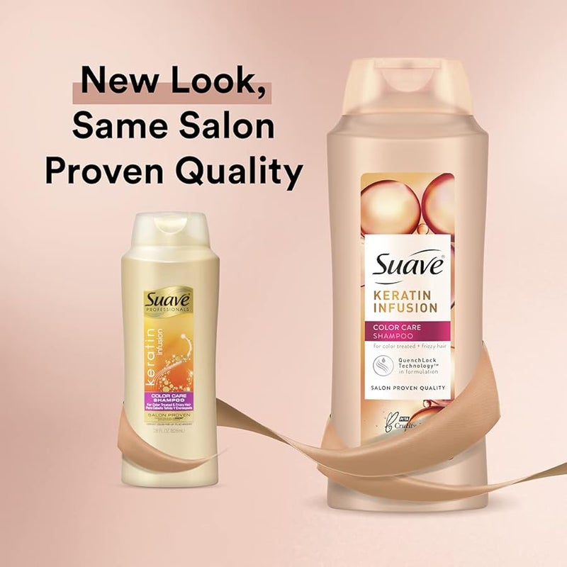 Suave Professionals Color Care Shampoo Shampoo for Color Treated Hair Keratin Infusion Color Protecting Shampoo 28 Ounce Pack of 4 - Image 2