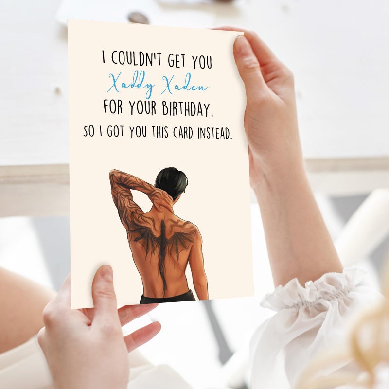 ICOOLYI Funny Birthday Card for Her, Bestie, Humorous Gift for Fantasy Book Lovers or Best Friends, Fourth Wing-Inspired Card - Image 3