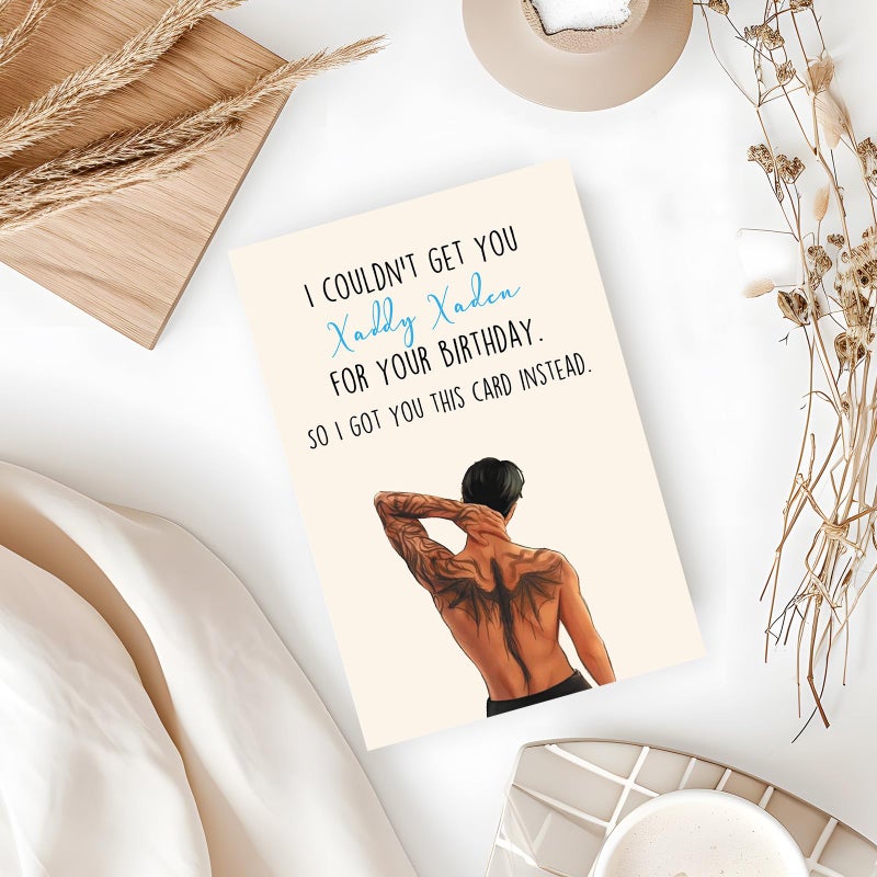 ICOOLYI Funny Birthday Card for Her, Bestie, Humorous Gift for Fantasy Book Lovers or Best Friends, Fourth Wing-Inspired Card - Image 5
