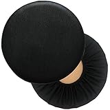 Sigmat Sigmat 2PC 13 Inch Waterproof PU Bar Stool Cover Anti-slip Round Seat Cover Black  - Image 1