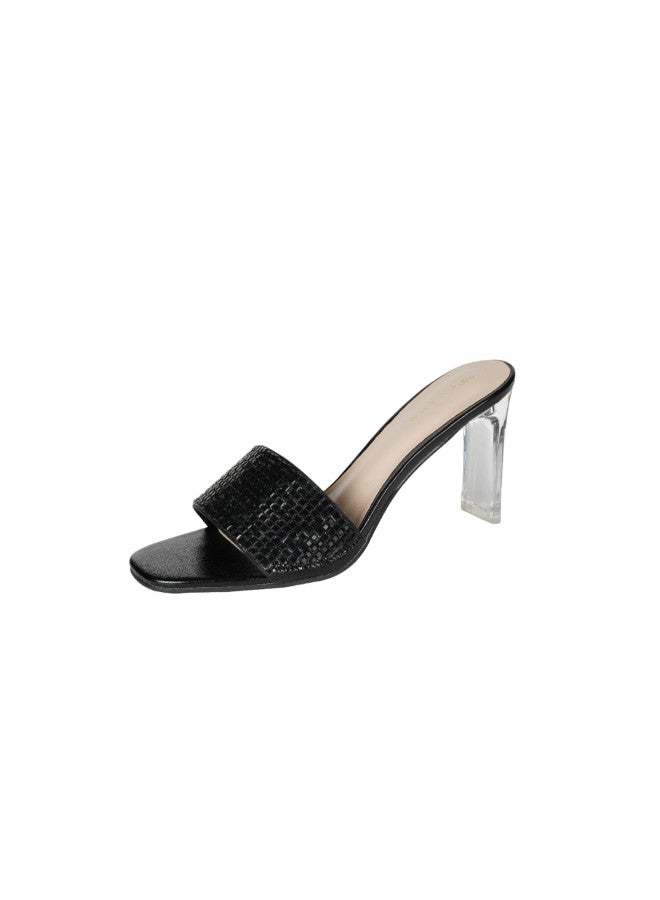 ZAYNA زينة سنيكرز نسائي بكعب عالي أسود 221-128 - Image 3