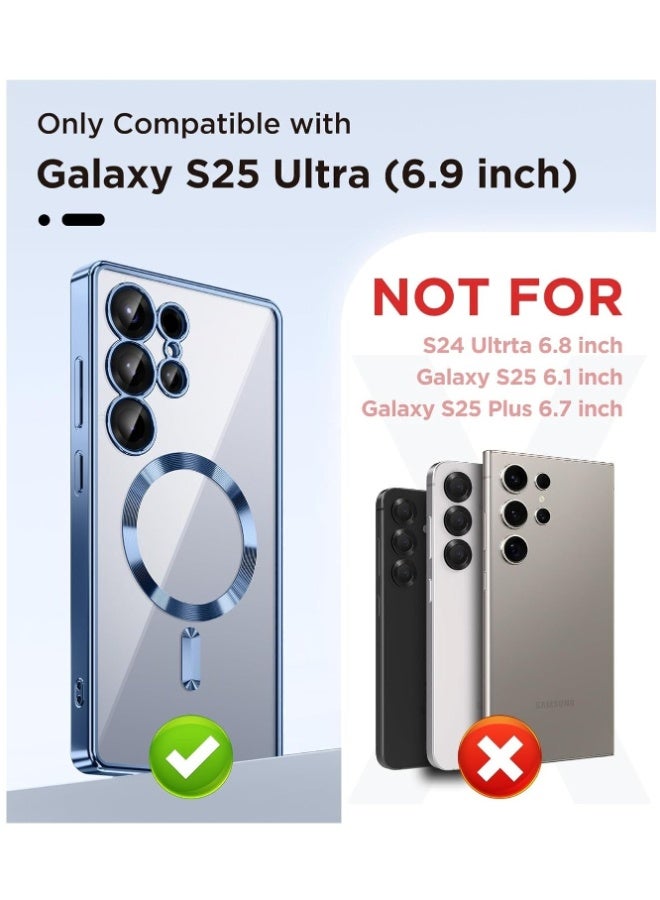 Mlbose Samsung Galaxy S25 Ultra Case Cover Magnetic with Magsafe Support Wireless Charging Cover with Screen Protector Full HD Clear Glass for Galaxy S25 Ultra 6.9 Inch - Image 2