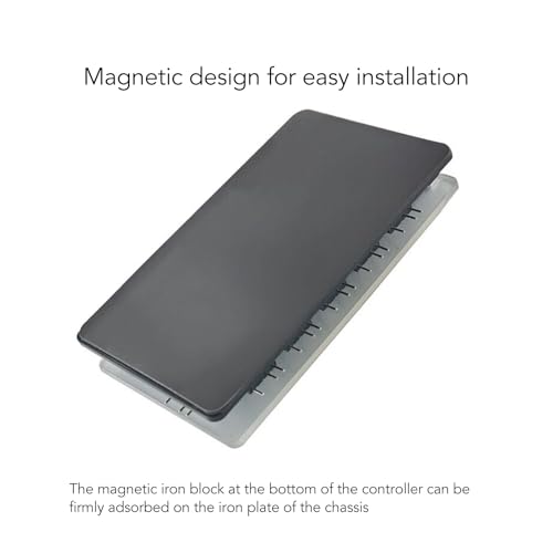 Wisoqu 10 Way ARGB PWM Fan Hub, 2 in 1 PWM ARGB Case Fan Hub with Power Supply, Magnetic Design, for RGB 4Pin Fans - Image 3