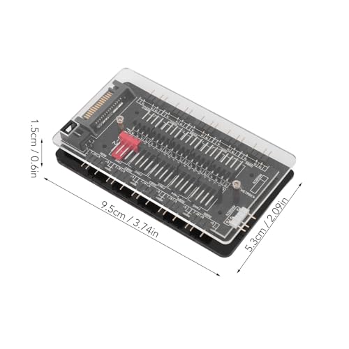Wisoqu 10 Way ARGB PWM Fan Hub, 2 in 1 PWM ARGB Case Fan Hub with Power Supply, Magnetic Design, for RGB 4Pin Fans - Image 5