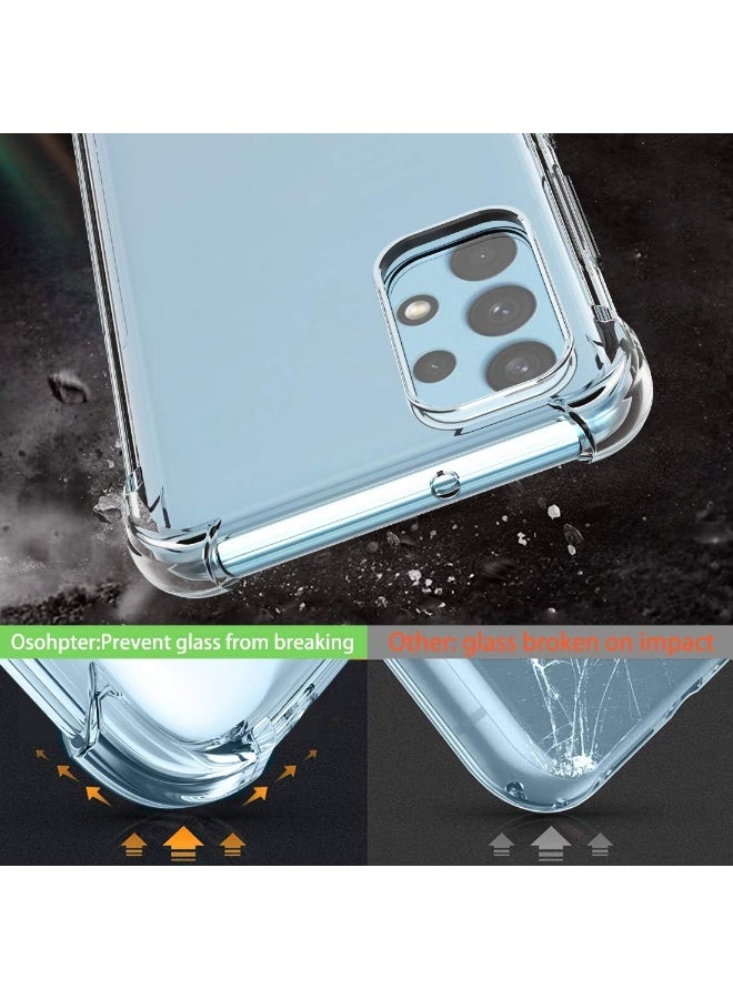 TPU Bumper Back Cover with Reinforced Corners For Samsung Galaxy A32 4G 6.4 inch 2021 Clear - Image 4