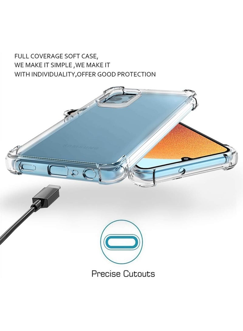 TPU Bumper Back Cover with Reinforced Corners For Samsung Galaxy A32 4G 6.4 inch 2021 Clear - Image 3