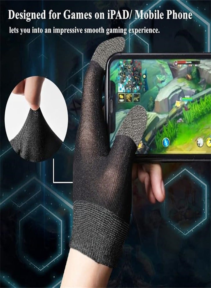 E-Sports Gaming Gloves Finger Sleeves Anti-Sweat Breathable Thumb for Highly Sensitive Nano-Silver Fiber Material and Nylon PUBG Mobile Phone Games Accessories - Image 4