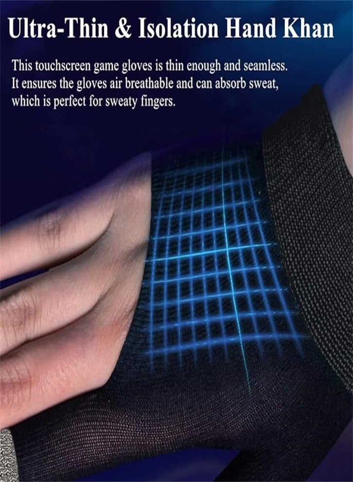 E-Sports Gaming Gloves Finger Sleeves Anti-Sweat Breathable Thumb for Highly Sensitive Nano-Silver Fiber Material and Nylon PUBG Mobile Phone Games Accessories - Image 5